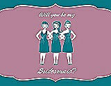 Front View Thumbnail - Oasis & Rosebud Will You Be My Bridesmaid Card - Girls