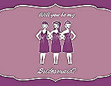 Front View Thumbnail - Paradise & Rosebud Will You Be My Bridesmaid Card - Girls