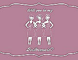 Front View Thumbnail - Rosebud & Rosebud Will You Be My Bridesmaid Card - Girls
