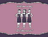 Front View Thumbnail - Violet & Rosebud Will You Be My Bridesmaid Card - Girls