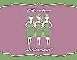 Front View Thumbnail - Apple Slice & Rosebud Will You Be My Bridesmaid Card - Girls