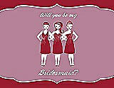 Front View Thumbnail - Barcelona & Rosebud Will You Be My Bridesmaid Card - Girls