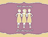 Front View Thumbnail - Buttercup & Rosebud Will You Be My Bridesmaid Card - Girls