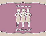 Front View Thumbnail - Cameo & Rosebud Will You Be My Bridesmaid Card - Girls