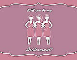 Front View Thumbnail - Carnation & Rosebud Will You Be My Bridesmaid Card - Girls