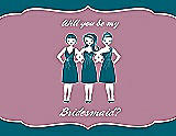 Front View Thumbnail - Caspian & Rosebud Will You Be My Bridesmaid Card - Girls