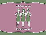 Front View Thumbnail - Clover & Rosebud Will You Be My Bridesmaid Card - Girls