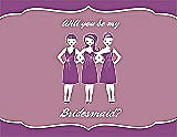 Front View Thumbnail - Dahlia & Rosebud Will You Be My Bridesmaid Card - Girls