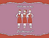 Front View Thumbnail - Fiesta & Rosebud Will You Be My Bridesmaid Card - Girls