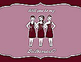 Front View Thumbnail - Garnet & Rosebud Will You Be My Bridesmaid Card - Girls