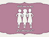 Front View Thumbnail - Ivory & Rosebud Will You Be My Bridesmaid Card - Girls