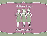 Front View Thumbnail - Kiwi & Rosebud Will You Be My Bridesmaid Card - Girls