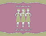 Front View Thumbnail - Mint & Rosebud Will You Be My Bridesmaid Card - Girls