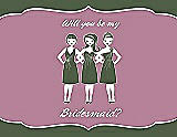 Front View Thumbnail - Moss & Rosebud Will You Be My Bridesmaid Card - Girls