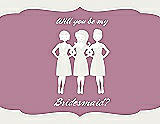 Front View Thumbnail - Marshmallow & Rosebud Will You Be My Bridesmaid Card - Girls