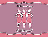 Front View Thumbnail - Nectar & Rosebud Will You Be My Bridesmaid Card - Girls