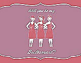 Front View Thumbnail - Papaya & Rosebud Will You Be My Bridesmaid Card - Girls
