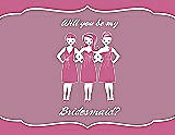 Front View Thumbnail - Pretty In Pink & Rosebud Will You Be My Bridesmaid Card - Girls