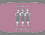 Front View Thumbnail - Quarry & Rosebud Will You Be My Bridesmaid Card - Girls