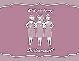 Front View Thumbnail - Quartz & Rosebud Will You Be My Bridesmaid Card - Girls