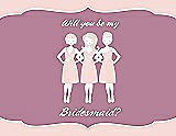 Front View Thumbnail - Rose Water & Rosebud Will You Be My Bridesmaid Card - Girls