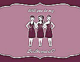 Front View Thumbnail - Ruby & Rosebud Will You Be My Bridesmaid Card - Girls