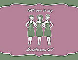 Front View Thumbnail - Sage & Rosebud Will You Be My Bridesmaid Card - Girls