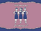Front View Thumbnail - Sailor & Rosebud Will You Be My Bridesmaid Card - Girls