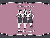 Front View Thumbnail - Stormy & Rosebud Will You Be My Bridesmaid Card - Girls