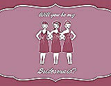 Front View Thumbnail - Tea Rose & Rosebud Will You Be My Bridesmaid Card - Girls