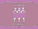 Front View Thumbnail - Tulip & Rosebud Will You Be My Bridesmaid Card - Girls