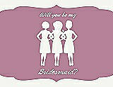 Front View Thumbnail - White & Rosebud Will You Be My Bridesmaid Card - Girls