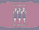 Front View Thumbnail - Wisteria & Rosebud Will You Be My Bridesmaid Card - Girls