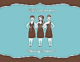 Front View Thumbnail - Cinnamon & Spa Will You Be My Maid of Honor Card - Girls