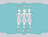 Front View Thumbnail - Dove & Spa Will You Be My Maid of Honor Card - Girls
