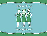 Front View Thumbnail - Juniper & Spa Will You Be My Maid of Honor Card - Girls