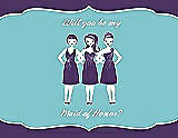 Front View Thumbnail - Majestic & Spa Will You Be My Maid of Honor Card - Girls