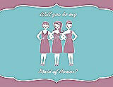 Front View Thumbnail - Rosebud & Spa Will You Be My Maid of Honor Card - Girls