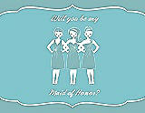 Front View Thumbnail - Seaside & Spa Will You Be My Maid of Honor Card - Girls