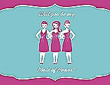 Front View Thumbnail - American Beauty & Spa Will You Be My Maid of Honor Card - Girls