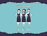 Front View Thumbnail - Amethyst & Spa Will You Be My Maid of Honor Card - Girls
