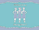 Front View Thumbnail - Arctic & Spa Will You Be My Maid of Honor Card - Girls