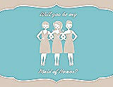 Front View Thumbnail - Cameo & Spa Will You Be My Maid of Honor Card - Girls