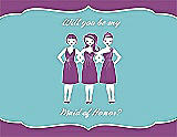 Front View Thumbnail - Dahlia & Spa Will You Be My Maid of Honor Card - Girls