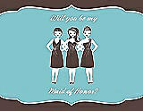 Front View Thumbnail - Drift Wood & Spa Will You Be My Maid of Honor Card - Girls