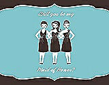 Front View Thumbnail - Espresso & Spa Will You Be My Maid of Honor Card - Girls