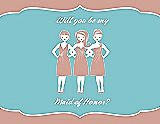 Front View Thumbnail - Fresco & Spa Will You Be My Maid of Honor Card - Girls