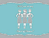 Front View Thumbnail - Frost & Spa Will You Be My Maid of Honor Card - Girls