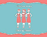 Front View Thumbnail - Ginger & Spa Will You Be My Maid of Honor Card - Girls