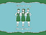 Front View Thumbnail - Ivy & Spa Will You Be My Maid of Honor Card - Girls